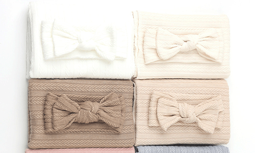 Three_Pieces_Pure_Color_Rib_Fabric_Newborn_Baby_Blanket_Turban_Headband_Set